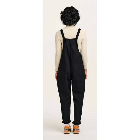 Lucy & Yak Womens Original Cotton Dungarees Overalls Black Front Bib Pockets NWT - Picture 3 of 15